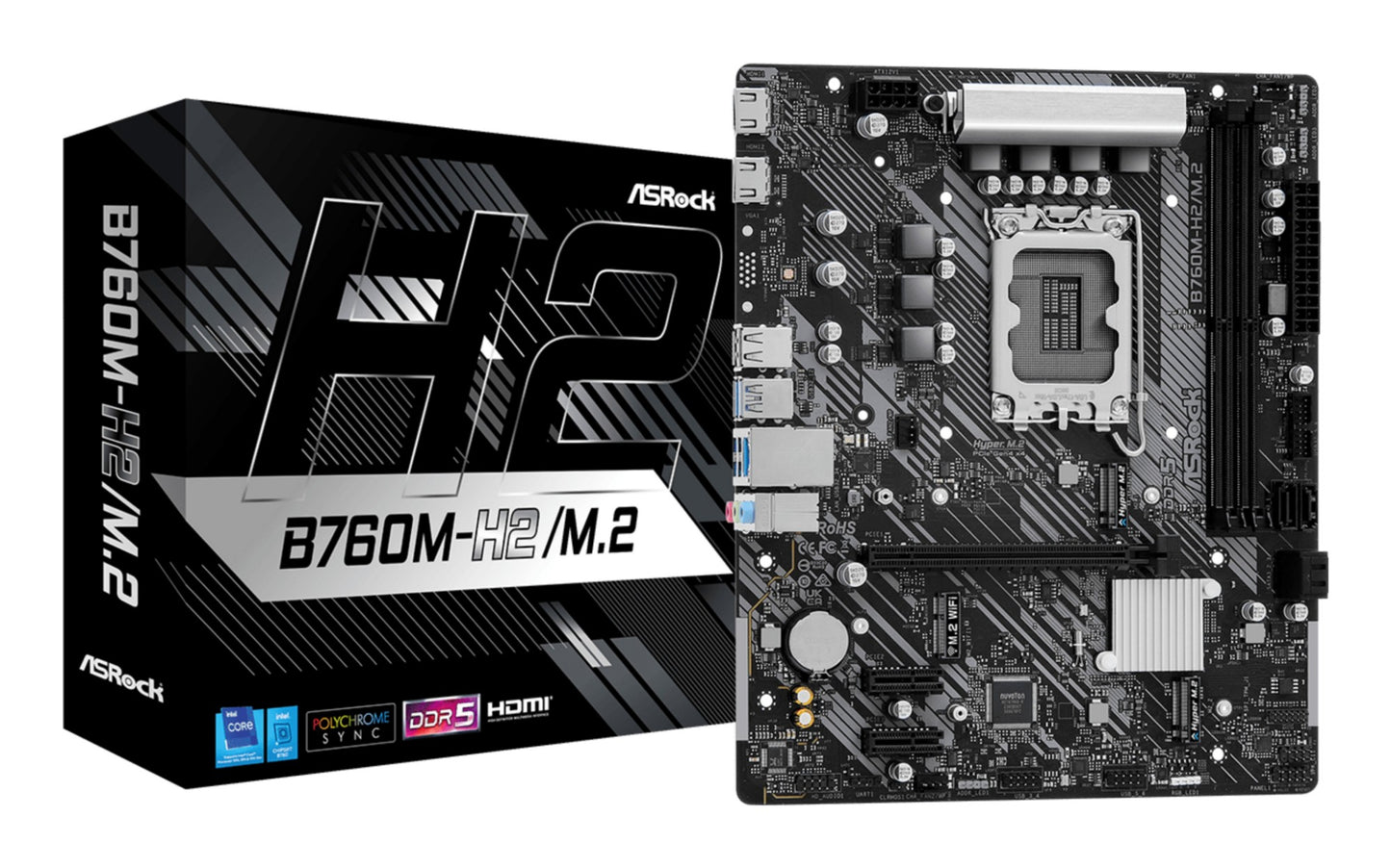 Asrock B760M-H2/M.2 Intel B760 LGA 1700 micro ATX Motherboard