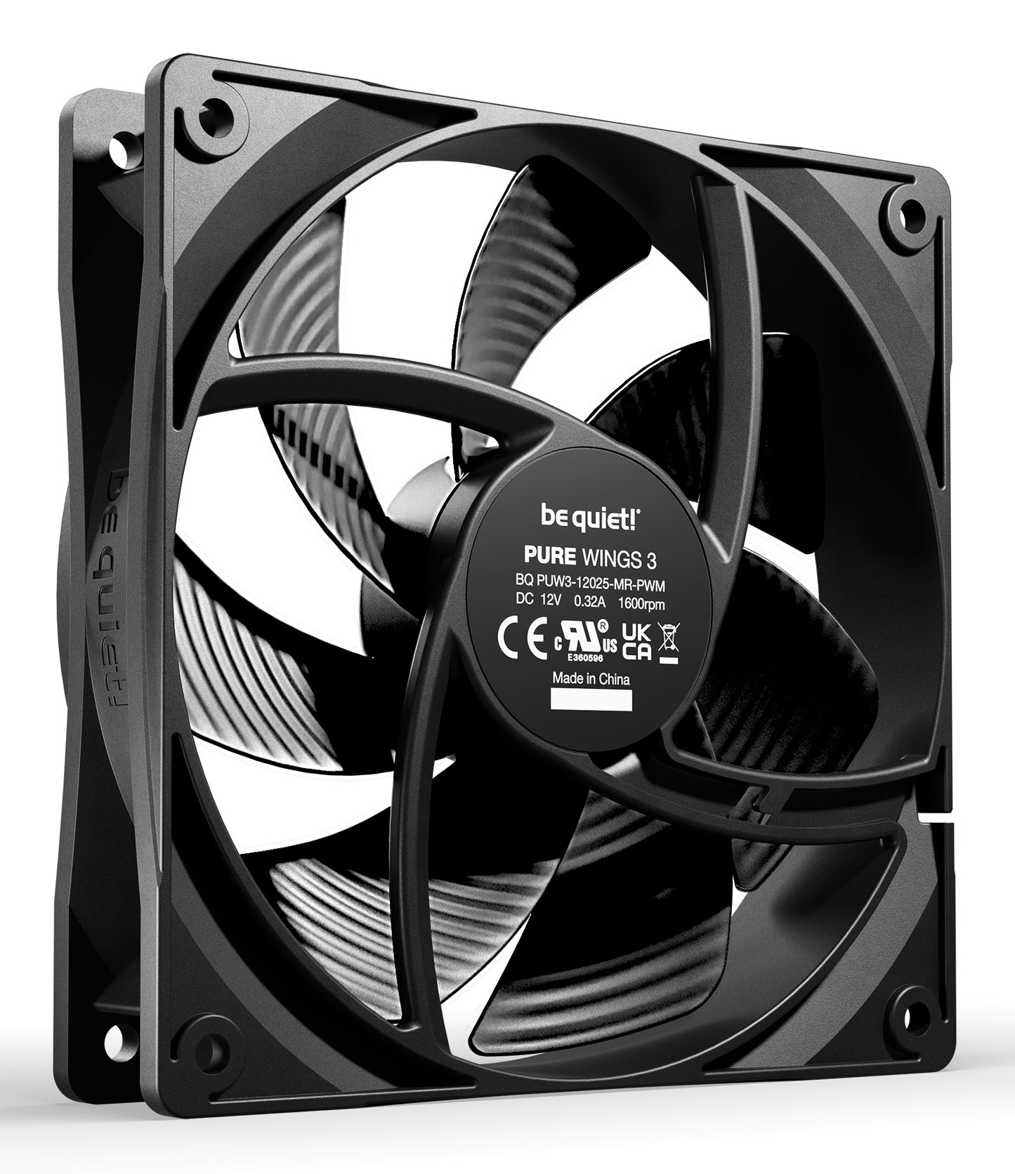 be quiet! Pure Wings 3 120mm PWM Computer case Fan 12 cm Black 1 pc(s) Cooling