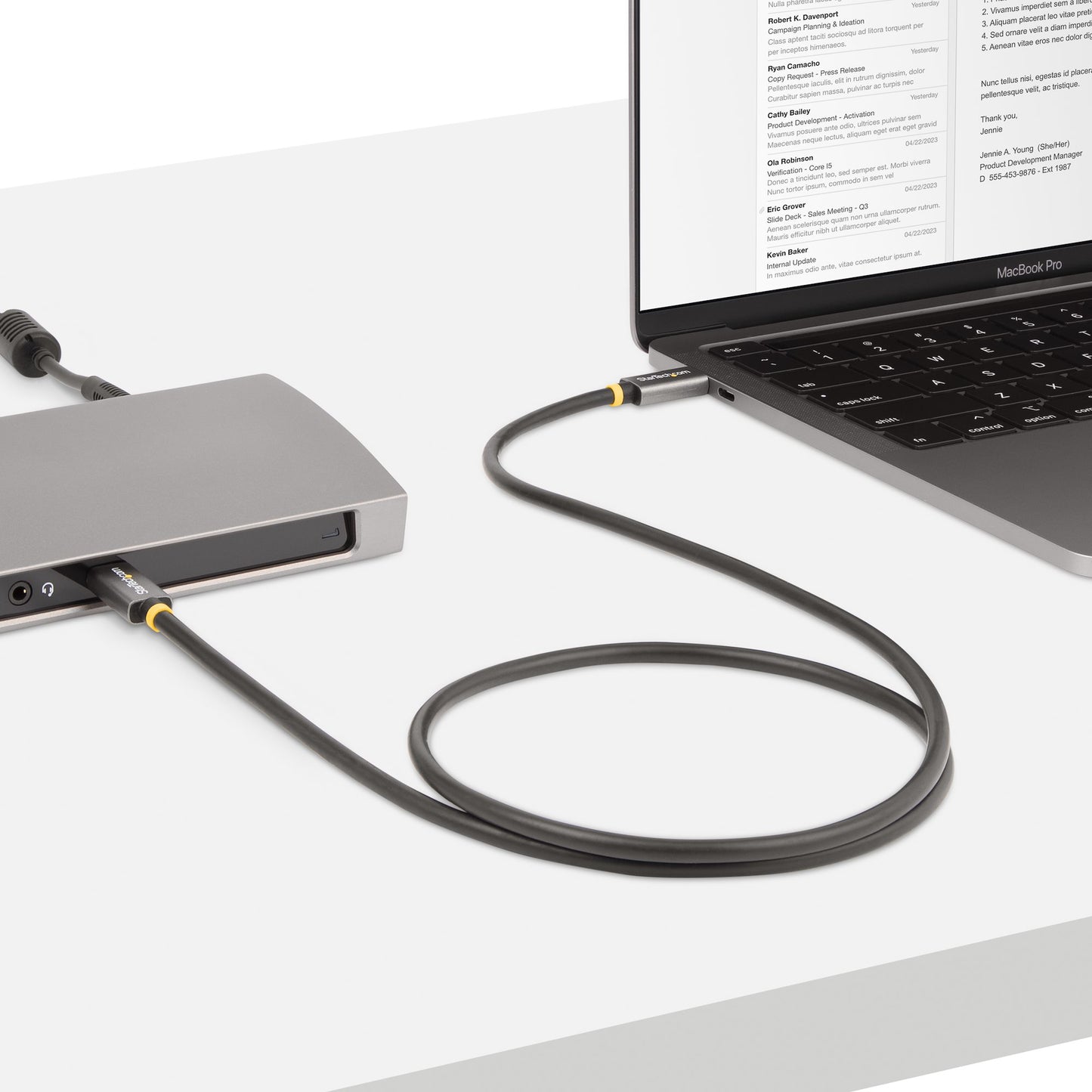 StarTech.com 3ft (1m) USB4 Cable 40Gbps, 100W (5A) Power Delivery, 8K 120Hz / 4K