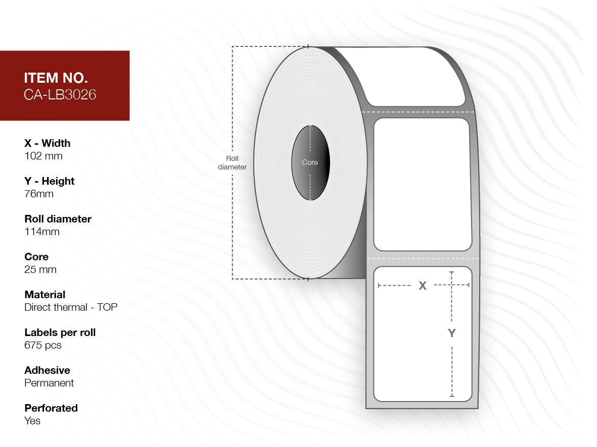CAPTURE CA-LB3026 printer label White Labels