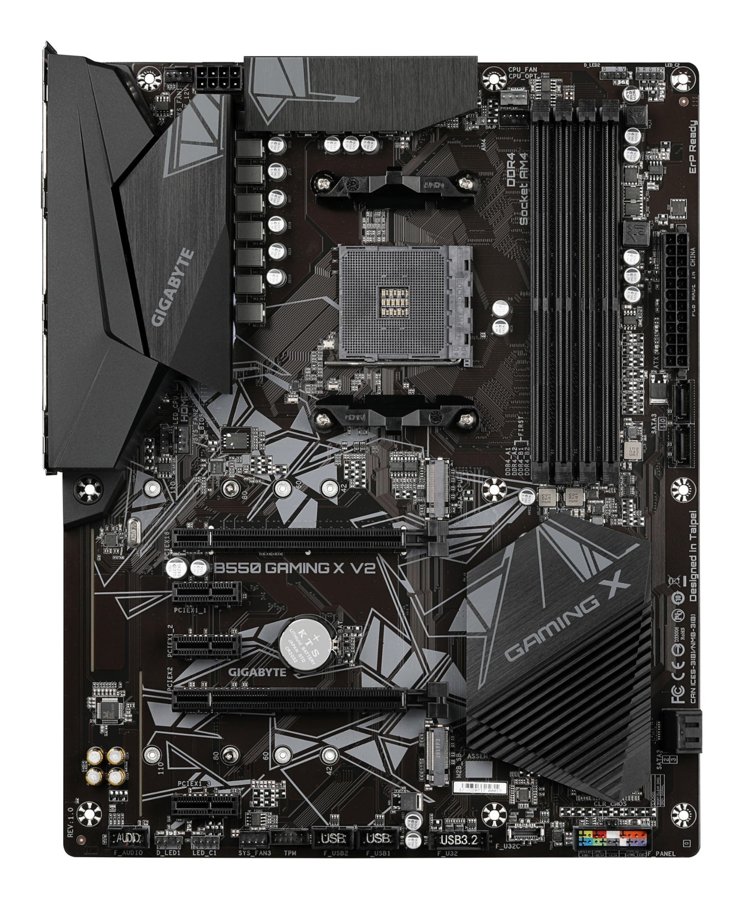 Gigabyte B550 Gaming X V2 Motherboard - AMD Ryzen 5000 CPUs, 10+3 Phases VRM, up to