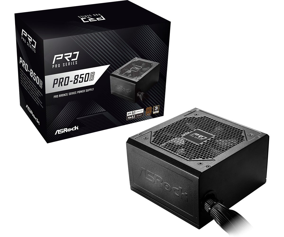 Asrock PRO-850B power supply unit 850 W 24-pin ATX ATX Black