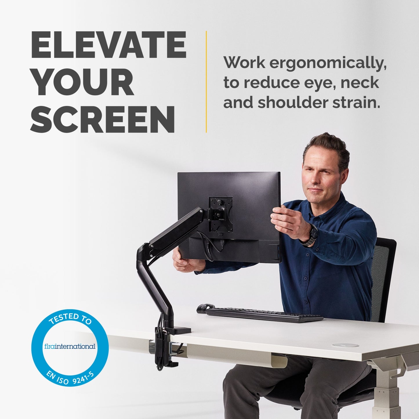 Fellowes Platinum Series Monitor Arm - Monitor Mount for 8KG 40 Inch Screens
