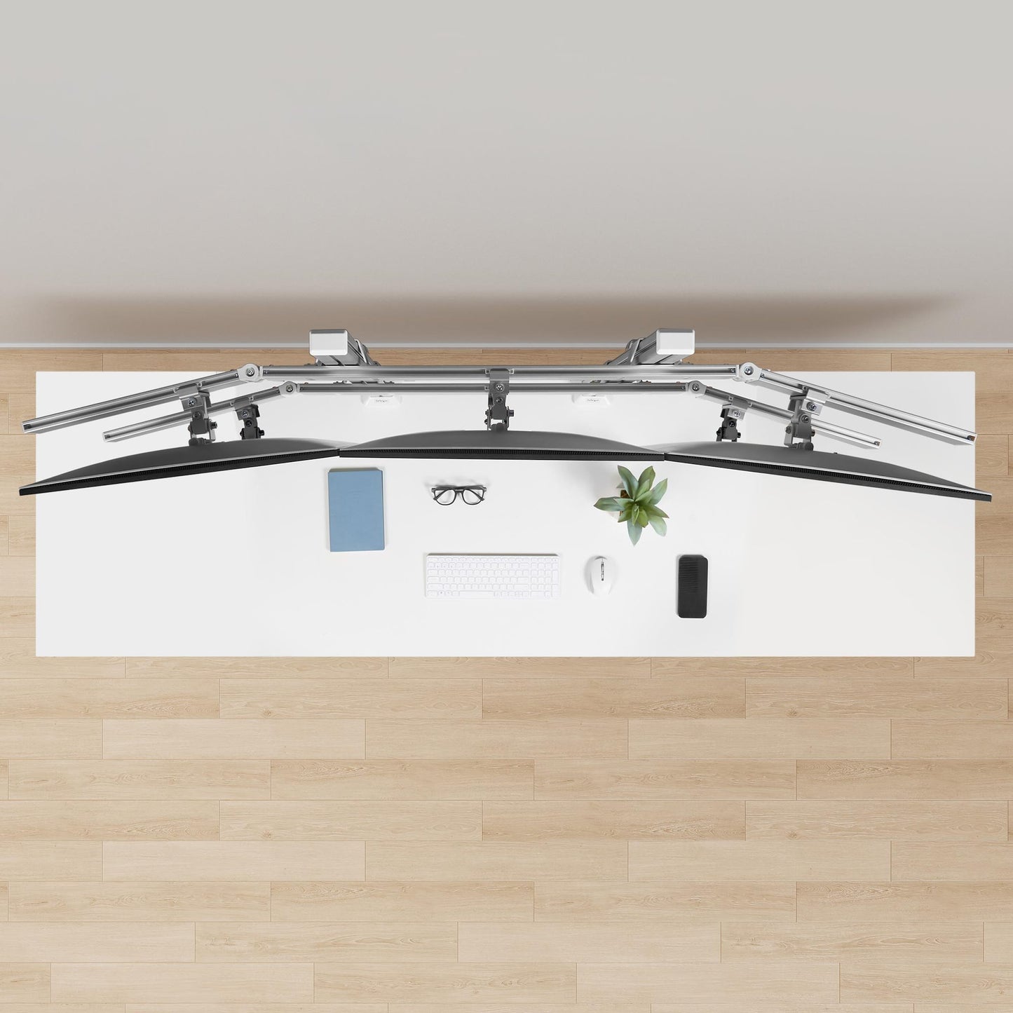 StarTech.com Six-Monitor Desk Mount with Crossbar, Up To 32-inch Computer Screens