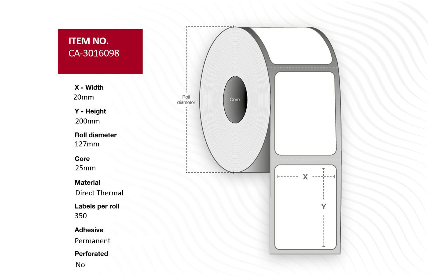 CAPTURE CA-3016098 printer label White Labels