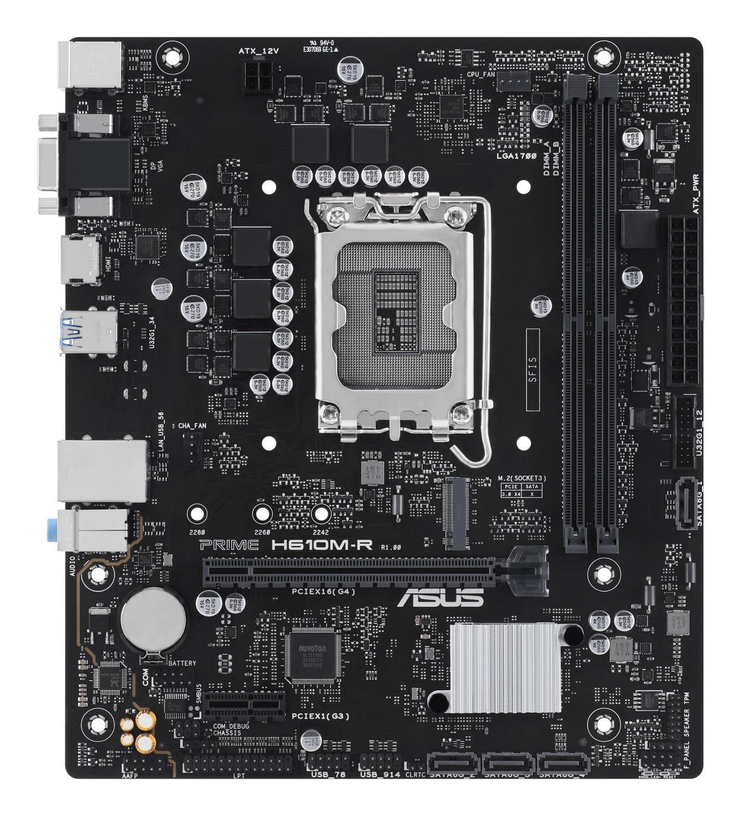 ASUS PRIME H610M-R-SI Intel H610 LGA 1700 micro ATX Motherboard