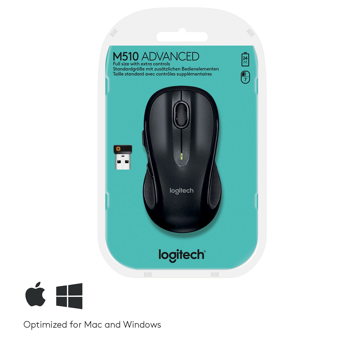 Logitech M510 Right-hand Wireless Mouse