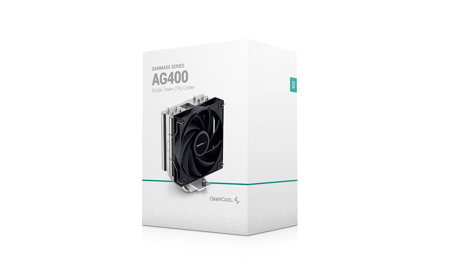DeepCool AG400 Processor Air cooler 12 cm Aluminium, Black 1 pc(s) Cooling