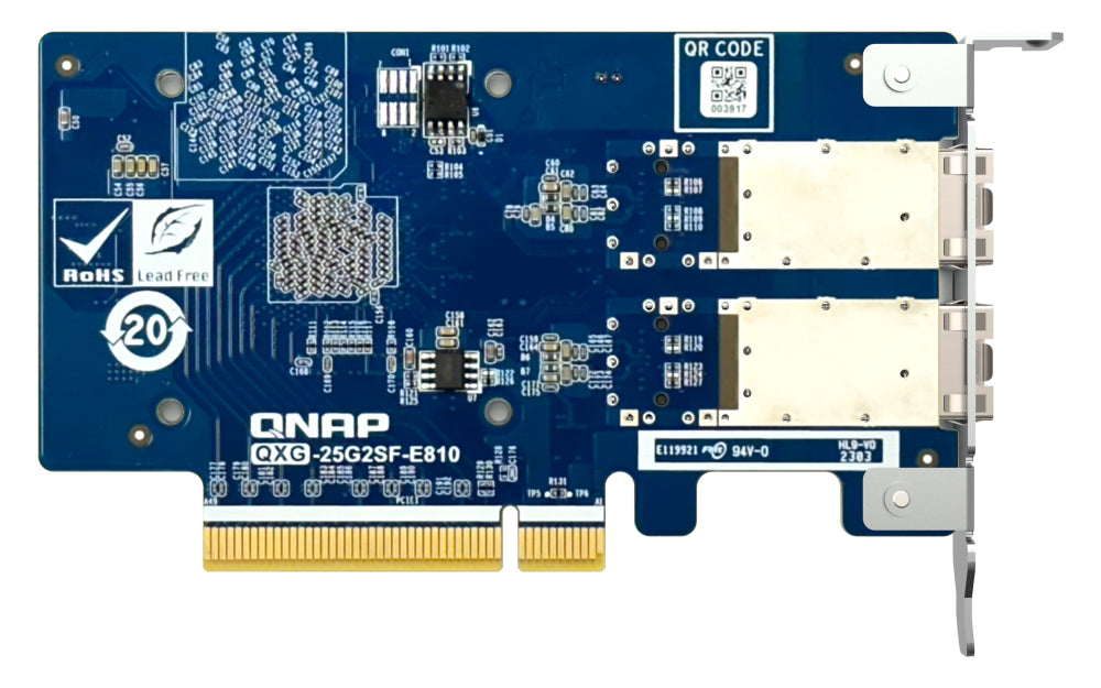 QNAP QXG-25G2SF-E810 network card Internal Fiber 25000 Mbit/s Network Adapter