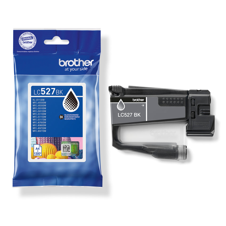 Brother LC-527BK Black Ink Cartridge (1.2K pages, Brother MFC-J 4350)