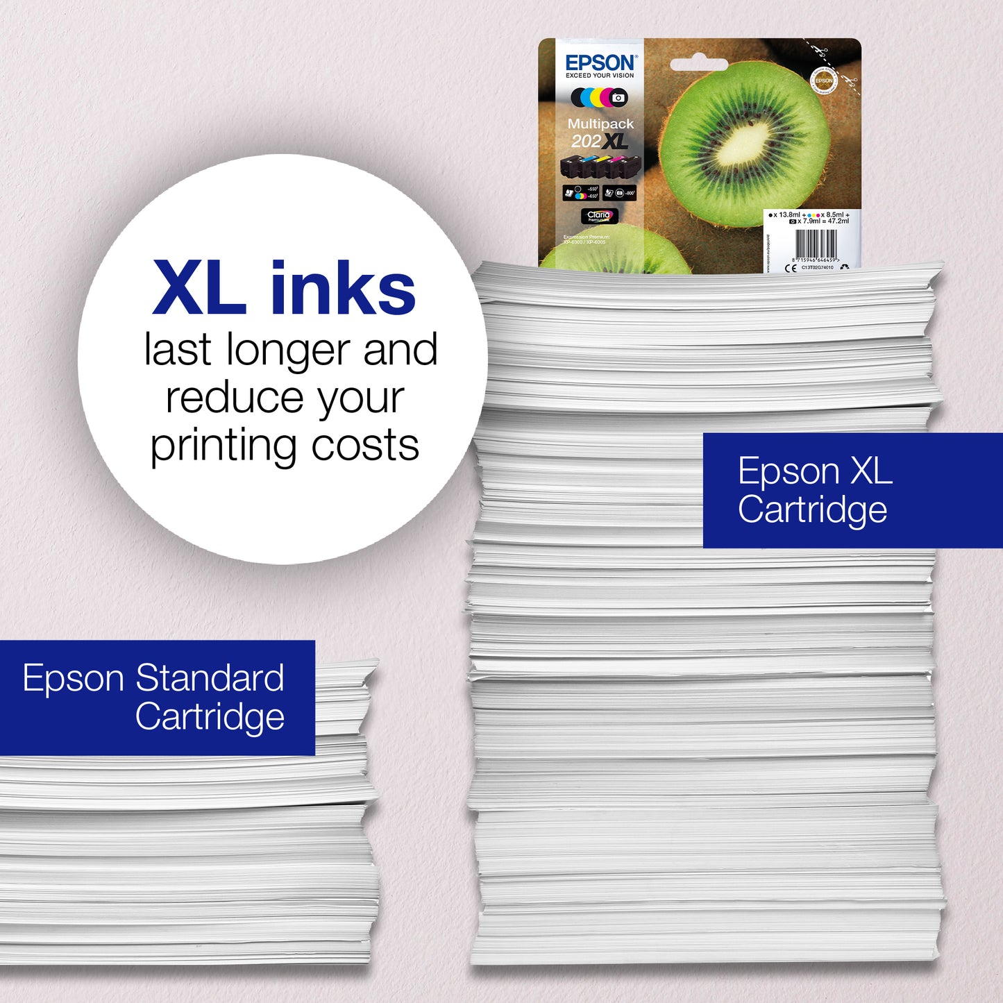 Epson C13T02F24010/202 Cyan Ink Cartridge (300 pages, Epson XP 6000)