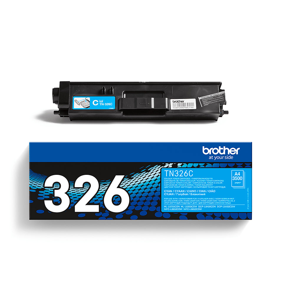 Brother TN-326C Cyan Toner Cartridge (3.5K pages)