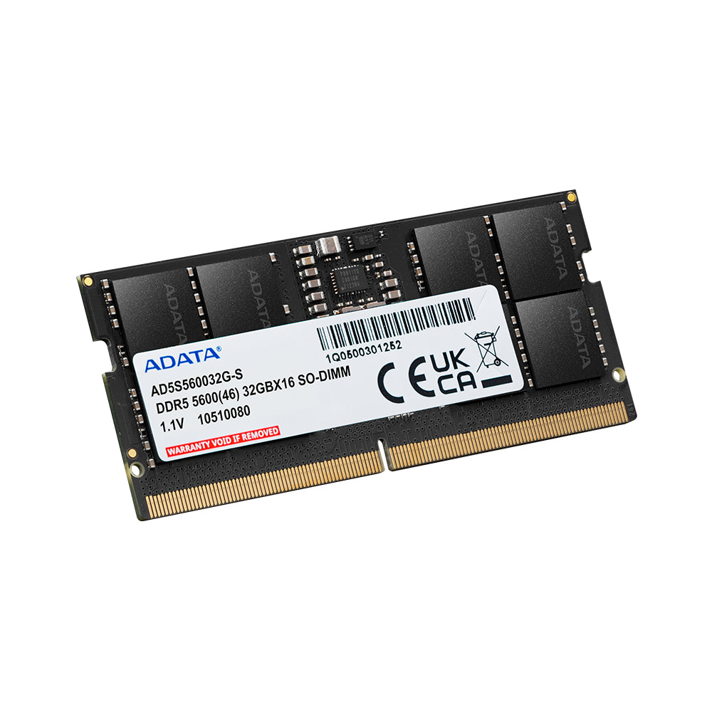 ADATA 16GB (1x16GB) DDR5 5600MT/s SO-DIMM Laptop RAM