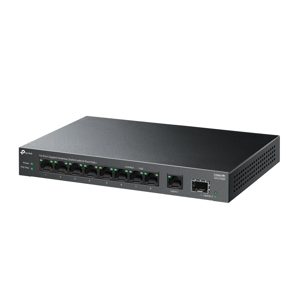 TP-LINK LiteWave 10-Port Gigabit Desktop Switch with 8-Port PoE+