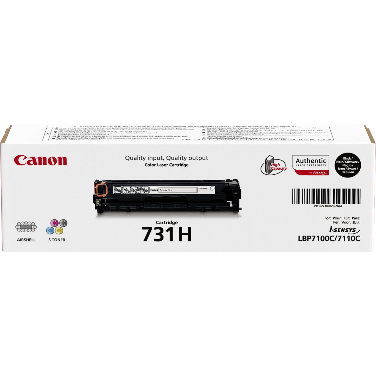 Canon 6273B002/731H Black Toner Cartridge (2.4K pages)
