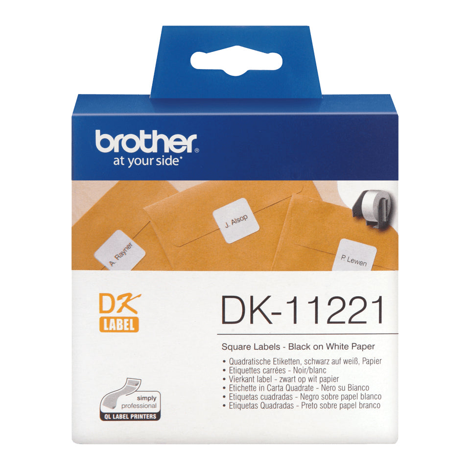 Brother DK-11221 DirectLabel Etikettes 23mm x 23mm 1000 for Brother P-Touch Labels