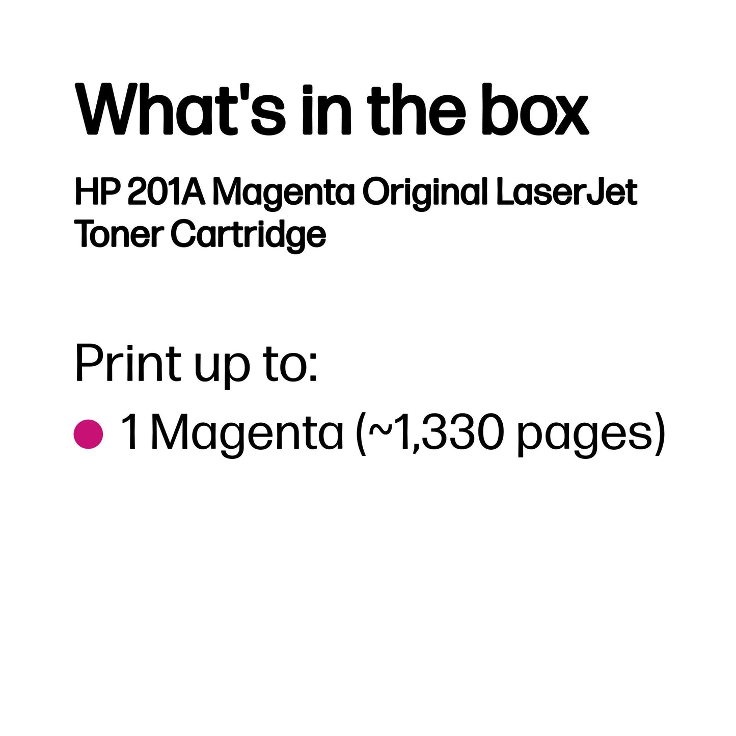 HP CF403A/201A Magenta Toner Cartridge (1.33K pages, HP Pro M 252)