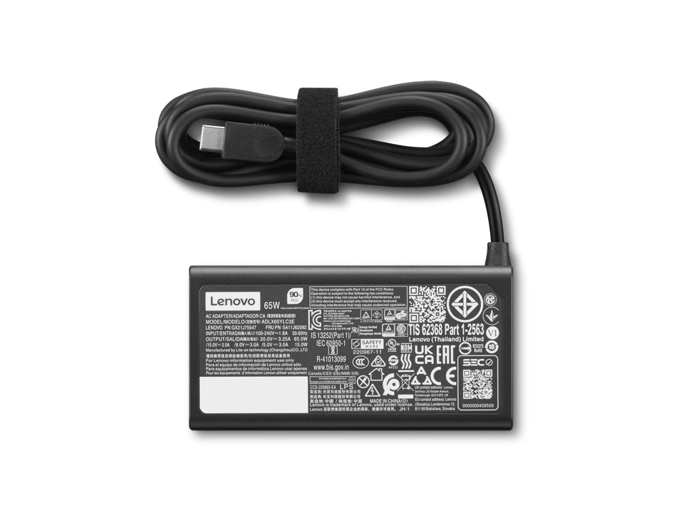 Lenovo 4X21S91187 power adapter/inverter Indoor 65 W Black Charger