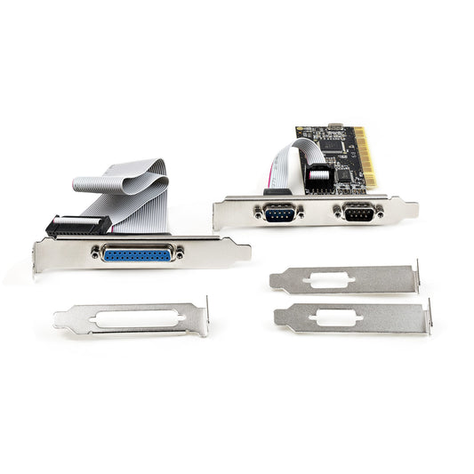StarTech.com PCI Serial Parallel Combo Card with Dual Serial RS232 Ports (DB9) & 1x Hub