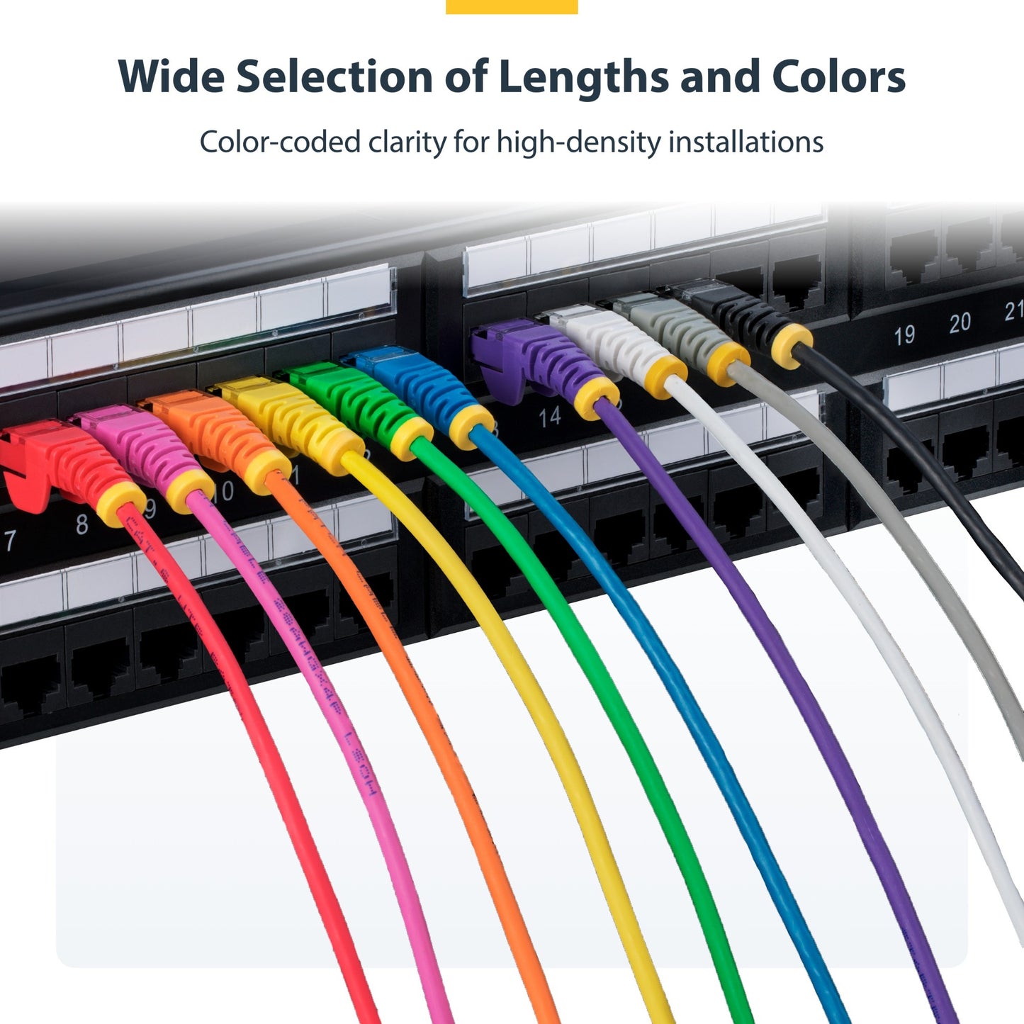 StarTech.com 15m Black Slim CAT6 Ethernet Cable, Snagless, 100W PoE, UTP, LSZH
