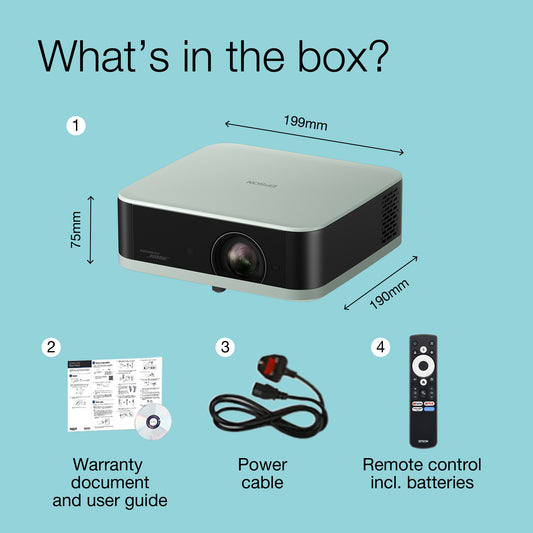 Epson Home Cinema Lifestudio Pop — EF-61G Ice Green Projector