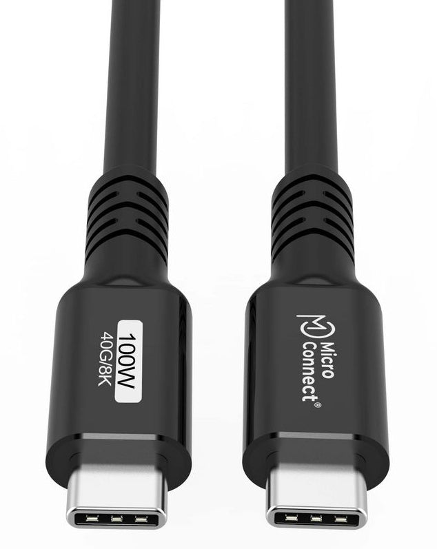 Microconnect USB4CC1.5 USB cable USB4 Gen 3x2 1.5 m USB C 100 W Black