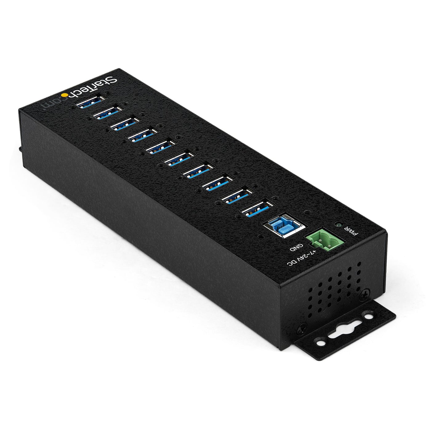 StarTech.com 10-Port USB 3.0 Hub with Power Adapter - Metal Industrial USB-A Hub