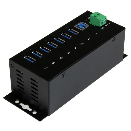 StarTech.com 7-Port USB 3.0 Hub (5Gbps) - Metal Industrial USB-A Hub with ESD