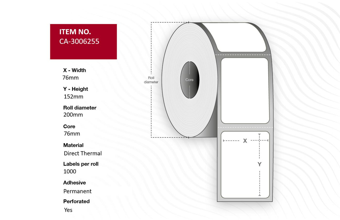 CAPTURE CA-3006255 printer label White Labels
