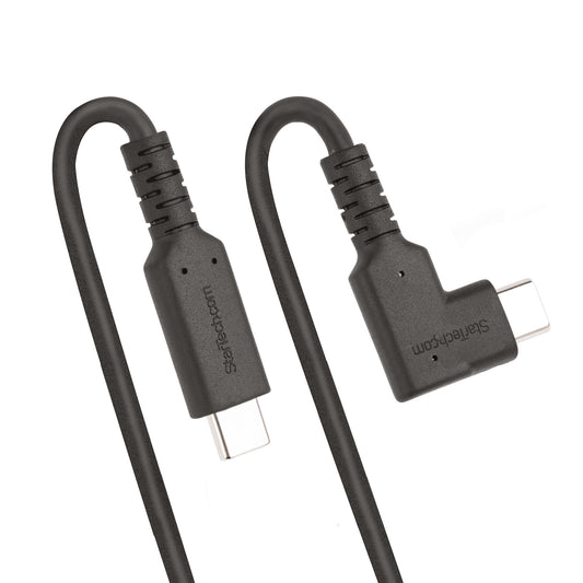 StarTech.com 3ft (1m) USB-C Cable, Right-Angled, USB 10Gbps, 100W (5A) Power