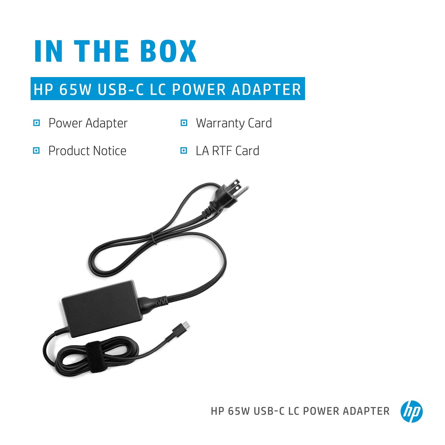 HP 65W USB-C LC Power Adapter Charger