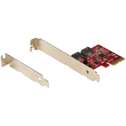 StarTech.com SATA PCIe Card - 2 Port PCIe SATA Expansion Card - 6Gbps - Full/Low Hub (2P6GR)