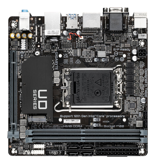Gigabyte H610I DDR4 Motherboard - Supports Intel Core 14th CPUs, 4+1+1 Hybrid