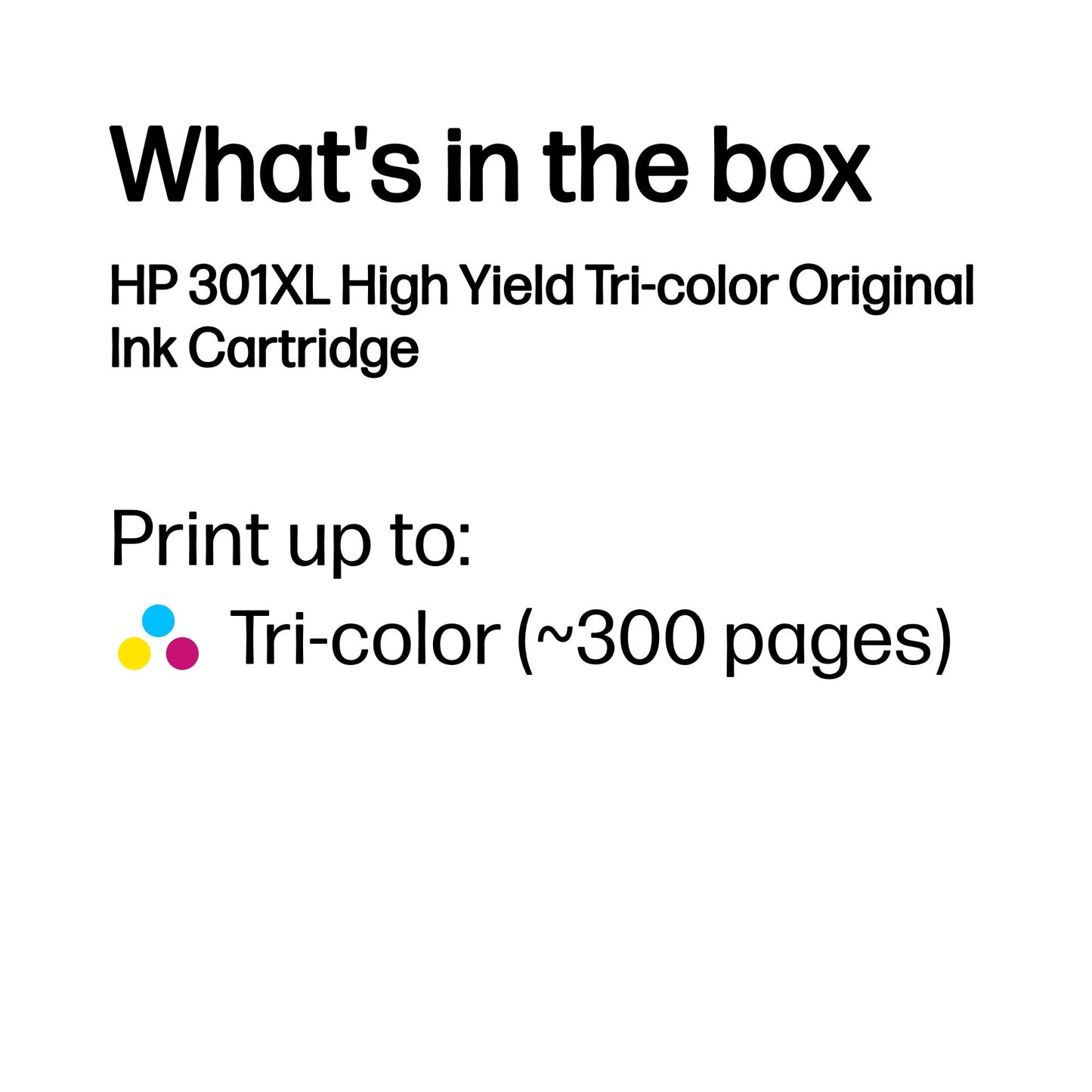 HP CH564EE/301XL Color Ink Cartridge (300 pages)