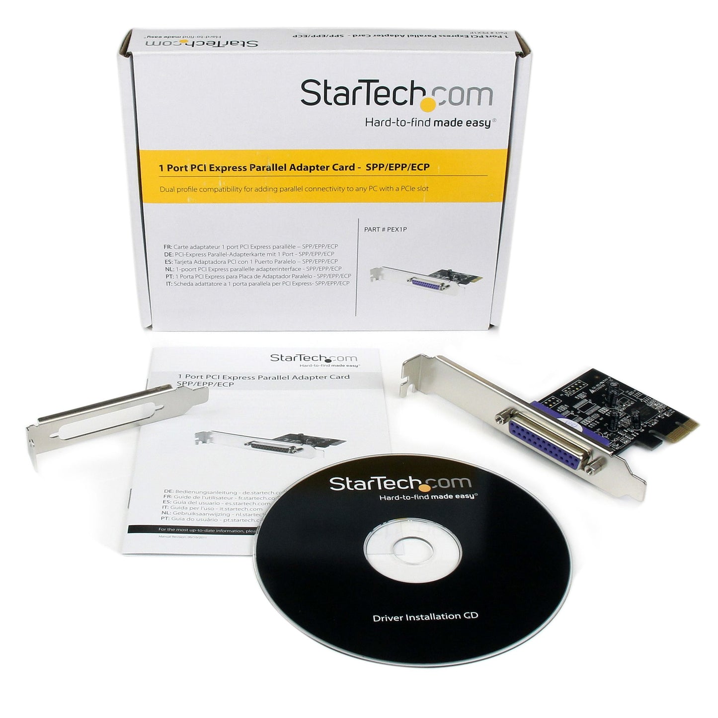 StarTech.com 1-Port Parallel PCIe Card - PCI Express to Parallel DB25 Adapter Card Hub