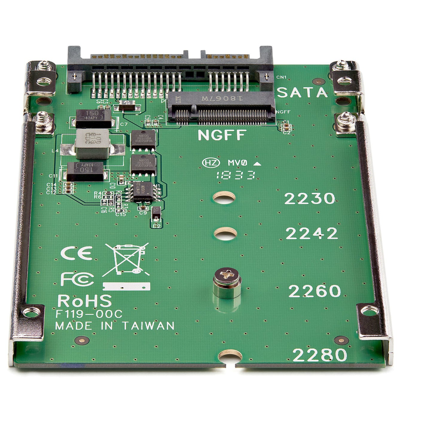 StarTech.com M.2 SATA SSD to 2.5in SATA Adapter, M.2 NGFF to SATA Converter Hub