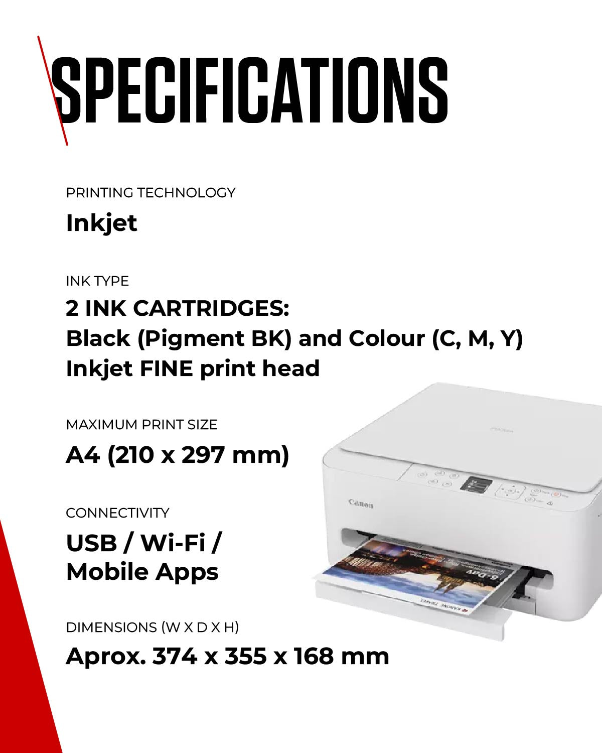 Canon PIXMA TS6550i Inkjet A4 1200 x 1200 DPI Wi-Fi Printer