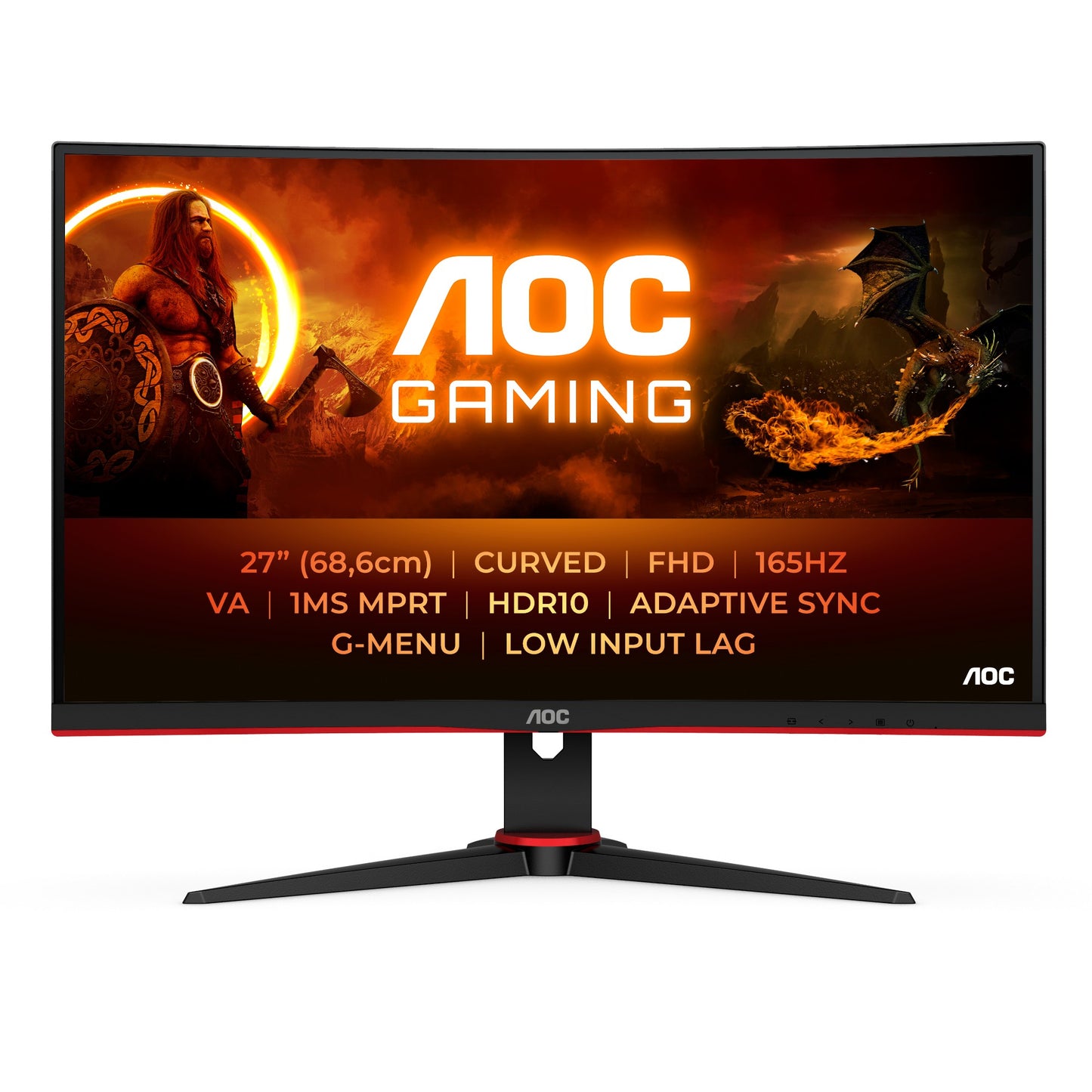 AOC G2 C27G2E/BK 27" Full HD VA 165Hz Curved Monitor
