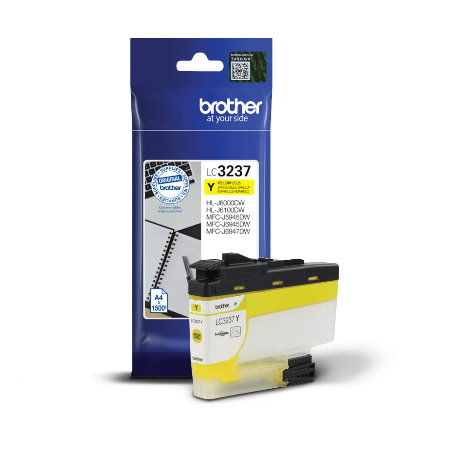 Brother LC-3237Y Yellow Ink Cartridge (1.5K pages, Brother MFC-J 5945)