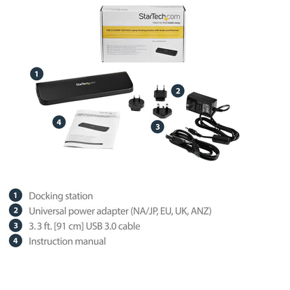 StarTech.com Monitor HDMI/DVI/VGA USB Docking Station