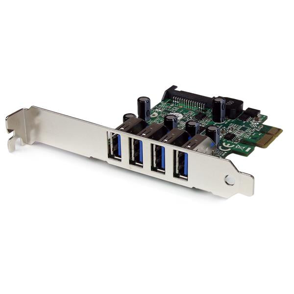 StarTech.com 4 Port PCI Express PCIe SuperSpeed USB 3.0 Controller Card Adapter with Hub