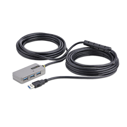 StarTech.com USB Extender Hub, 10m USB 3.0 Extension Cable with 4-Port USB-A Hub