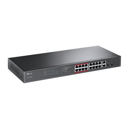 TP-LINK 16-Port 10/100Mbps + 2-Port Gigabit Switch PoE
