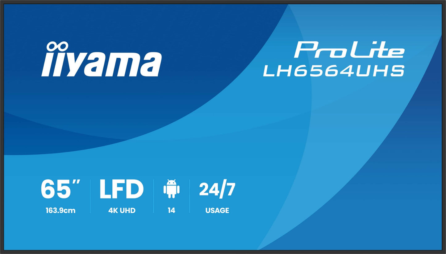 iiyama LH6564UHS-B1AG Signage Display Digital signage flat panel 4K UHD VA Monitor