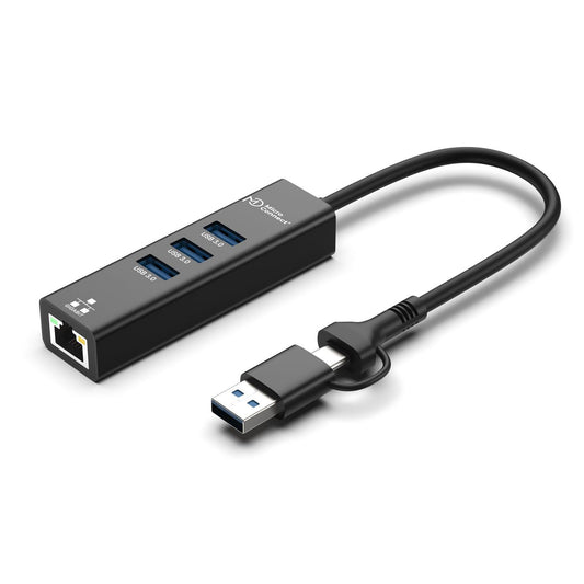 Microconnect USBHUB-RJ45-2IN1 interface hub USB 3.2 Gen 1 (3.1 Gen 1) Type-A 5000