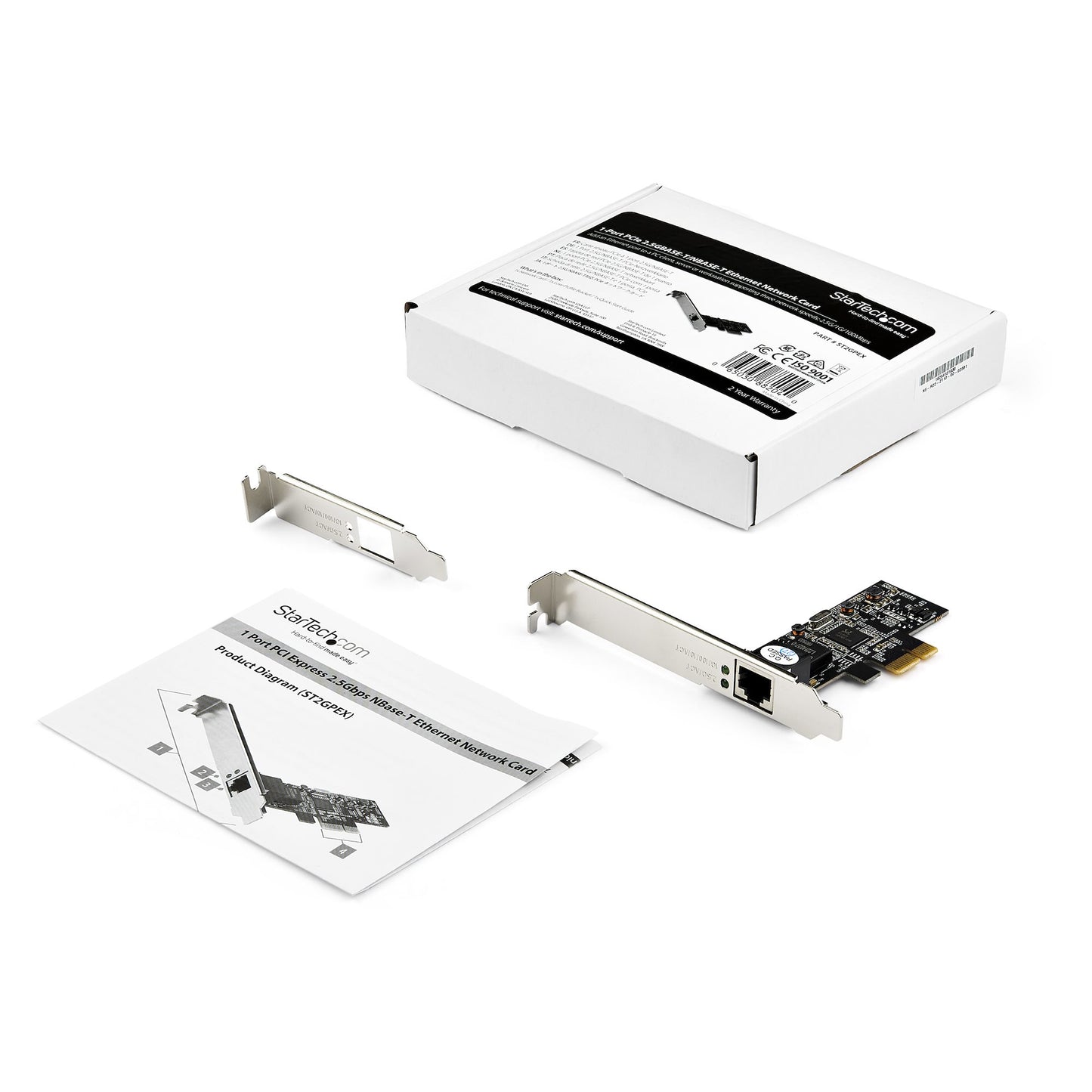 StarTech.com 2.5Gbps 2.5GBASE-T PCIe Network Card Network Adapter