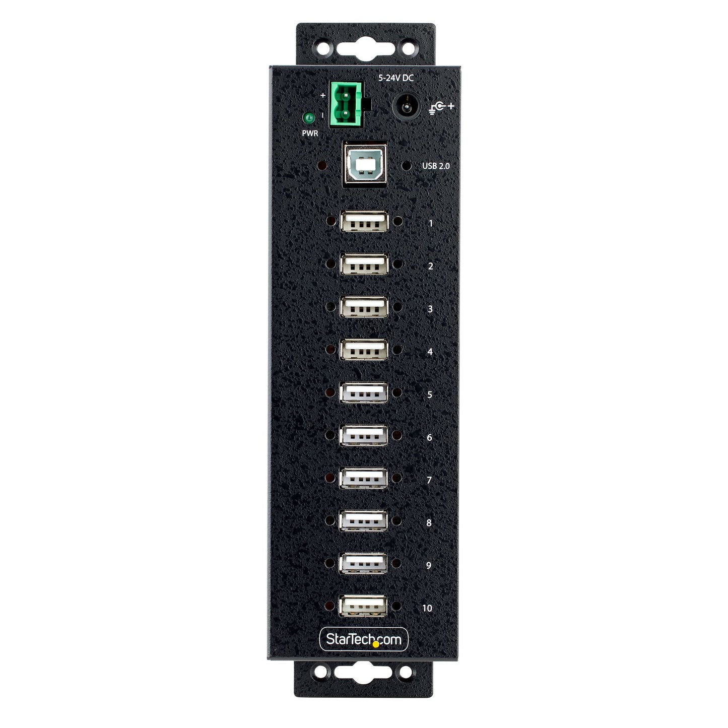 StarTech.com 10-Port Industrial USB 2.0 Hub, Rugged USB Hub w/ESD Level 4