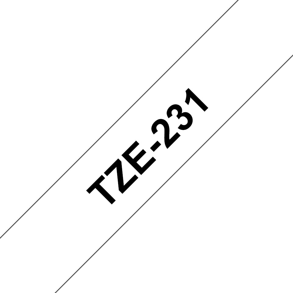 Brother TZE-231 DirectLabel black on white Laminat 12mm x 8m for Brother P-Touch TZ Labels
