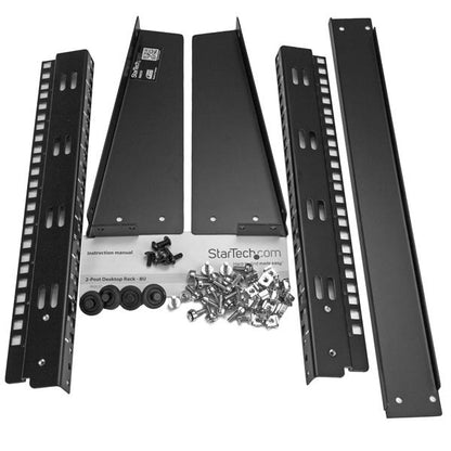StarTech.com 2-Post 8U Desktop Server Rack, Small Open Frame 19in Computer Rack