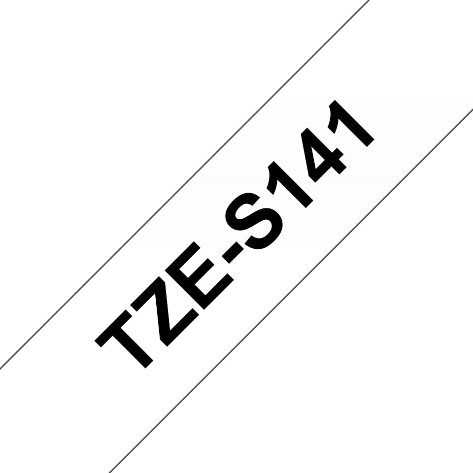 Brother TZE-S141 DirectLabel black on Transparent extra strong 18mm x 8m for Brother Labels
